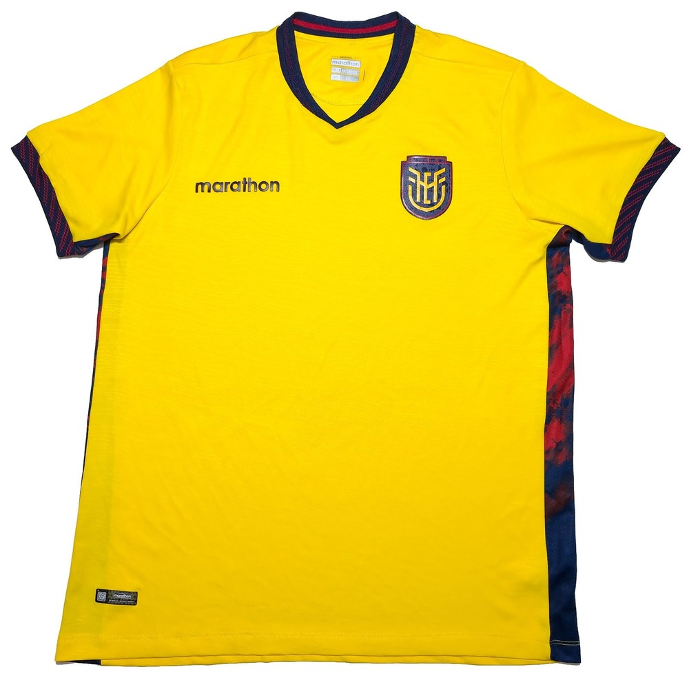 MARATHON Ecuador Home Jersey Men XXL Yellow Excellent 2026 World Cup Soccer